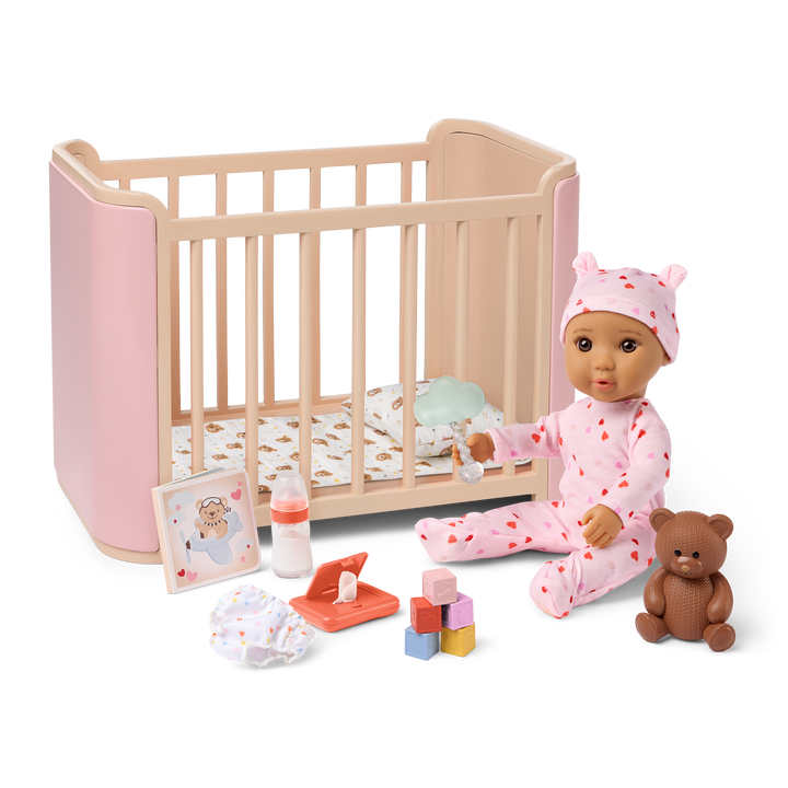 Our Generation Baby Alba & Crib Set