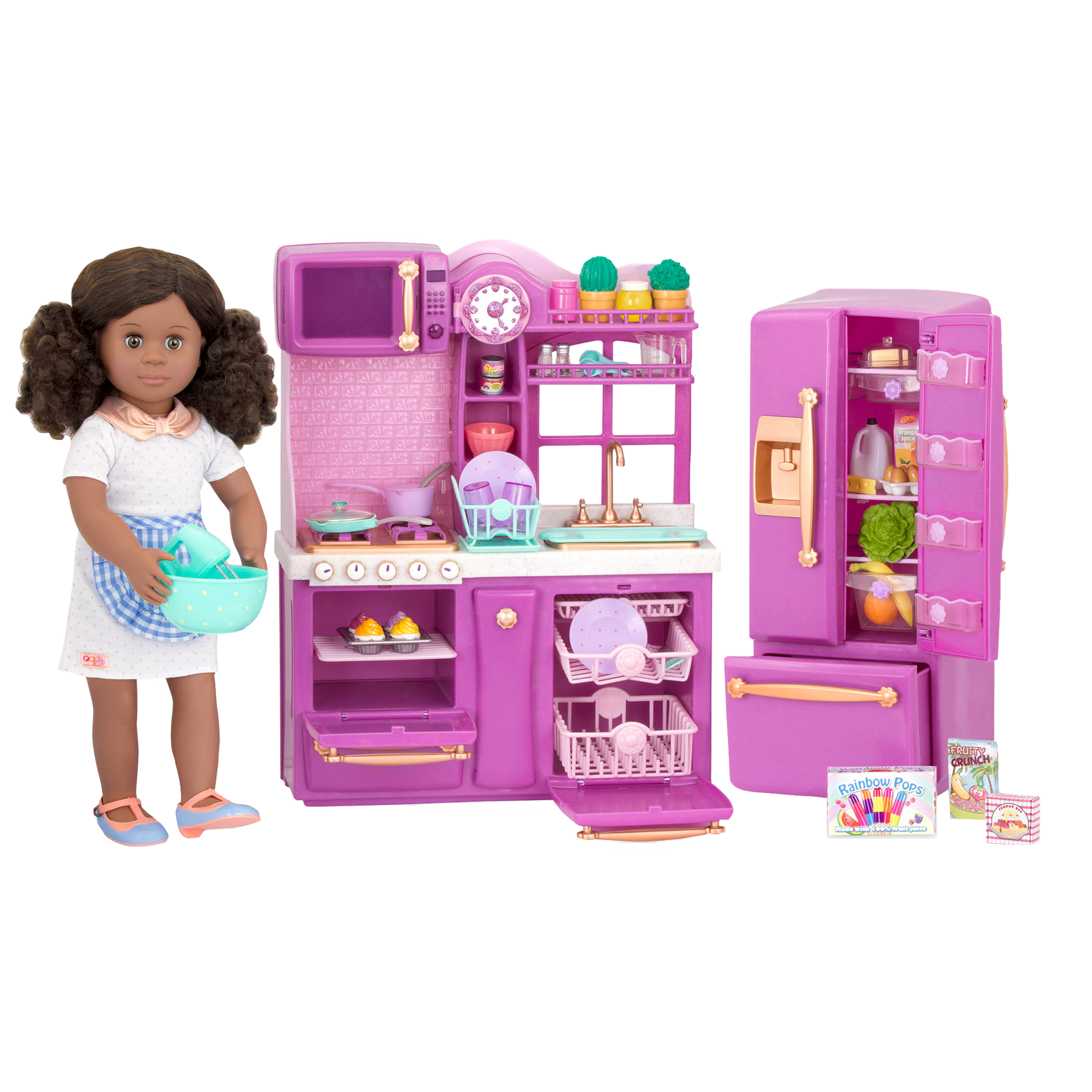 Lilac Gourmet Kitchen | 18" Doll Furniture | Our Generation – Our ...