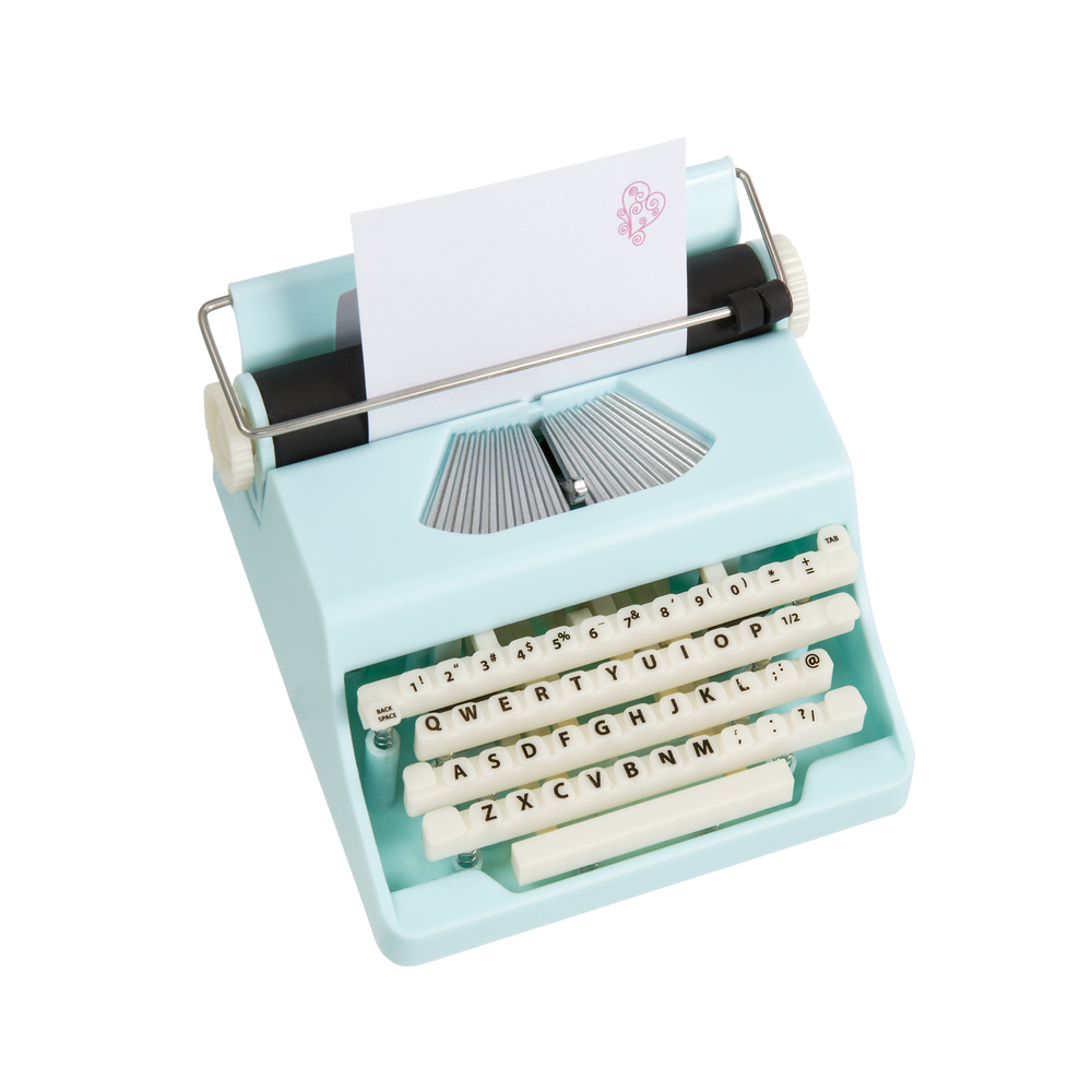 vintage-style typewriter playset for 18-inch dolls