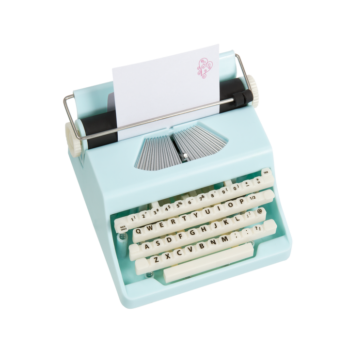 vintage-style typewriter playset for 18-inch dolls