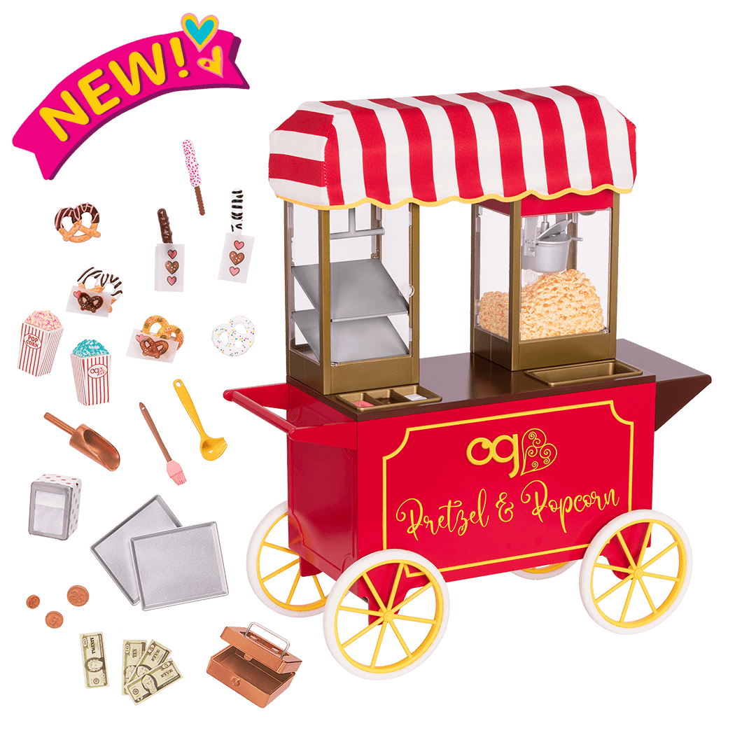 Poppin' Plenty Snack Cart for 18-inch Dolls