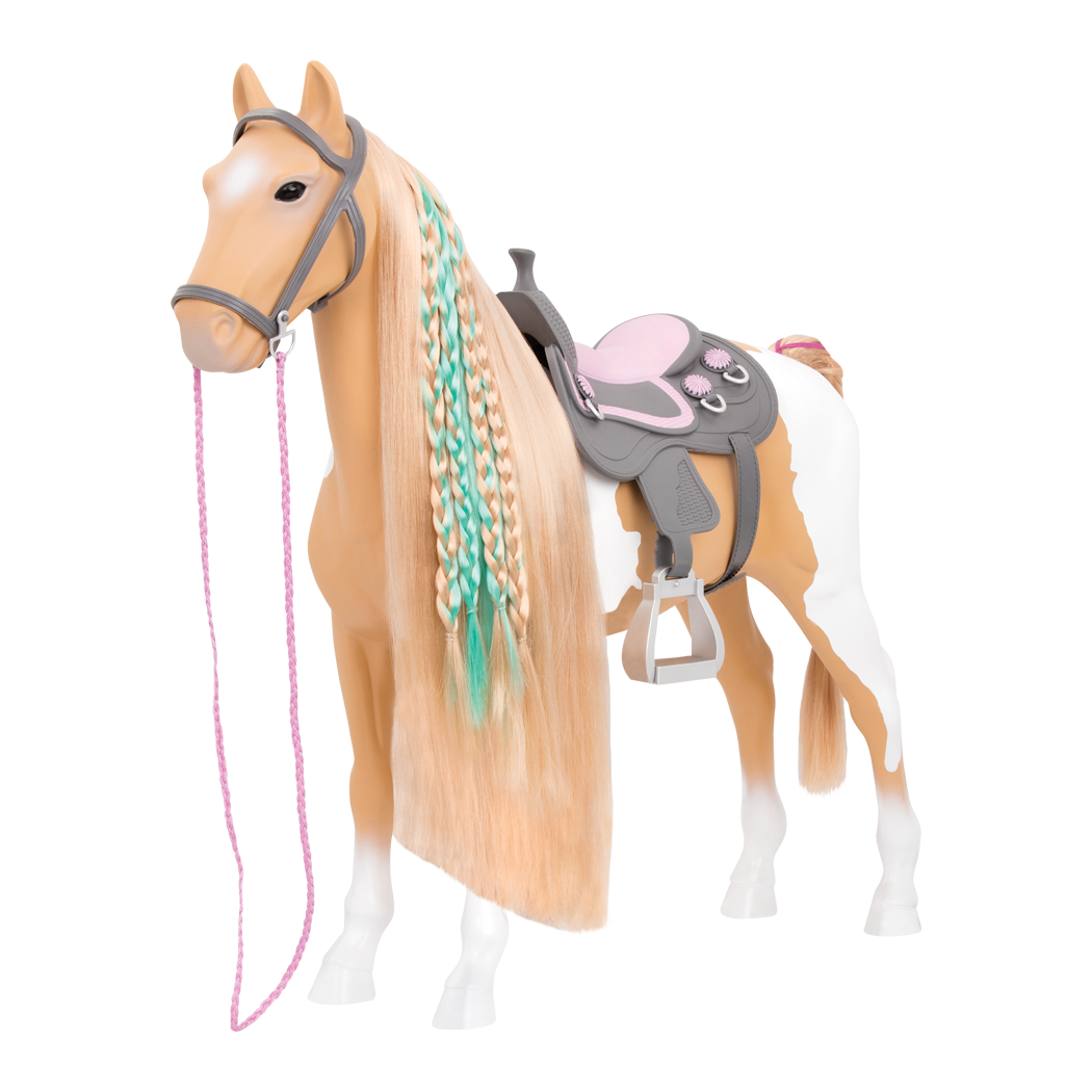 Palomino paint horse figurine