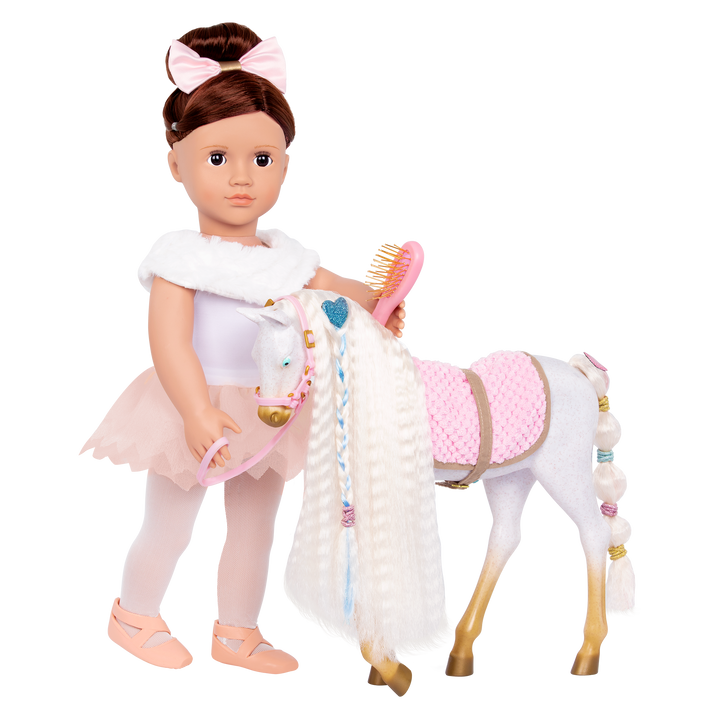 Andalusian foal figurine equestrian horse for 18-inch dolls