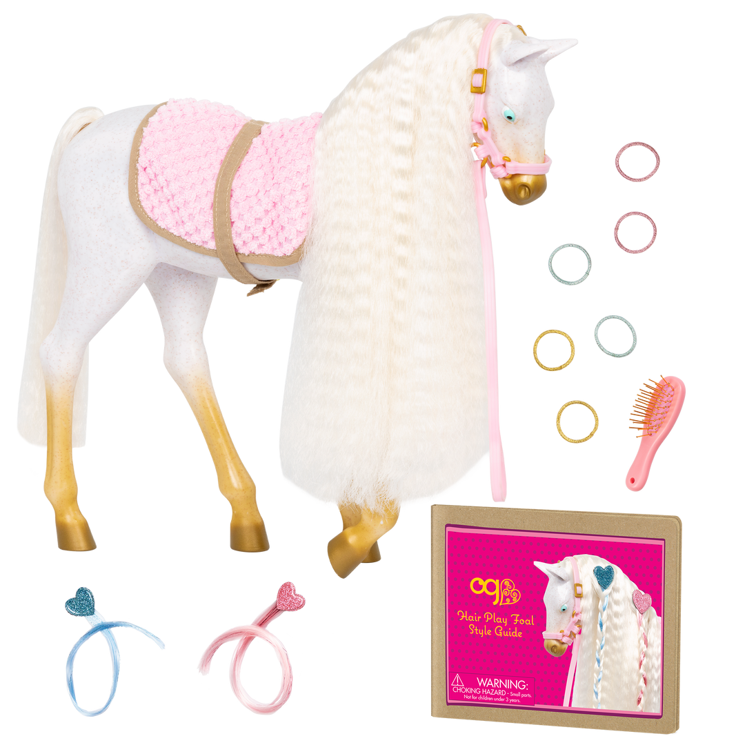 Andalusian foal figurine equestrian horse for 18-inch dolls