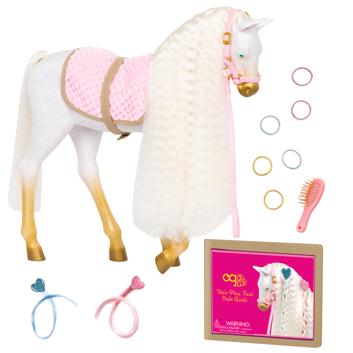 Andalusian foal figurine equestrian horse for 18-inch dolls