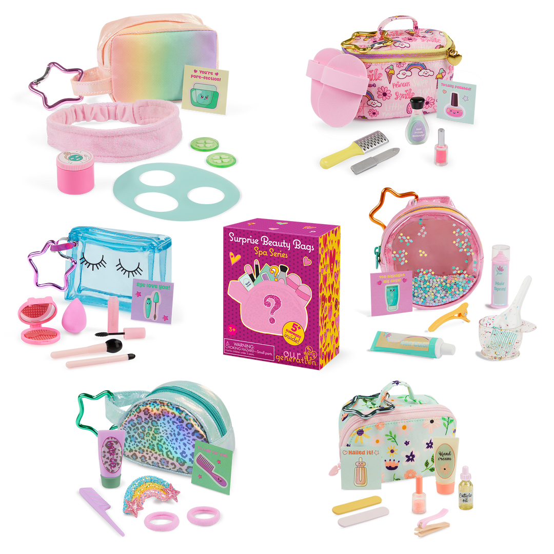 Our Generation Surprise Beauty Bags Spa Series 18-inch Doll Accessories